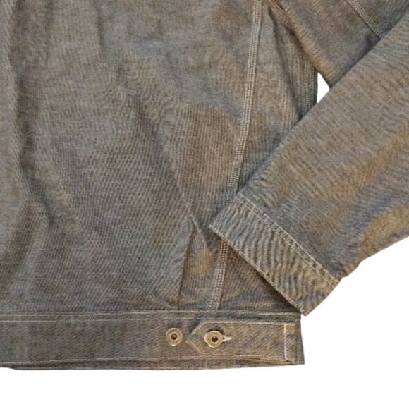 Y2K GUESS Black White 4 Pocket Trucker Denim Jean Jacket Men's Size XXL - Picture 10 of 14